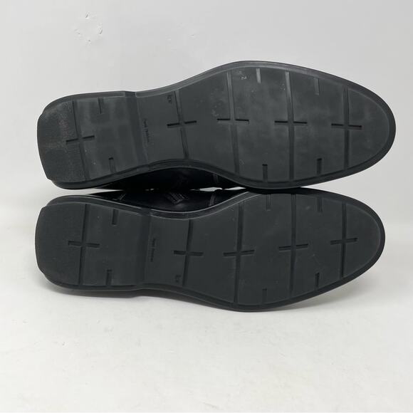 Mezlan Black Leather Burnished Calfskin Hybrid Hi Top Lace Up Ankle Boots men 10 - Picture 9 of 16